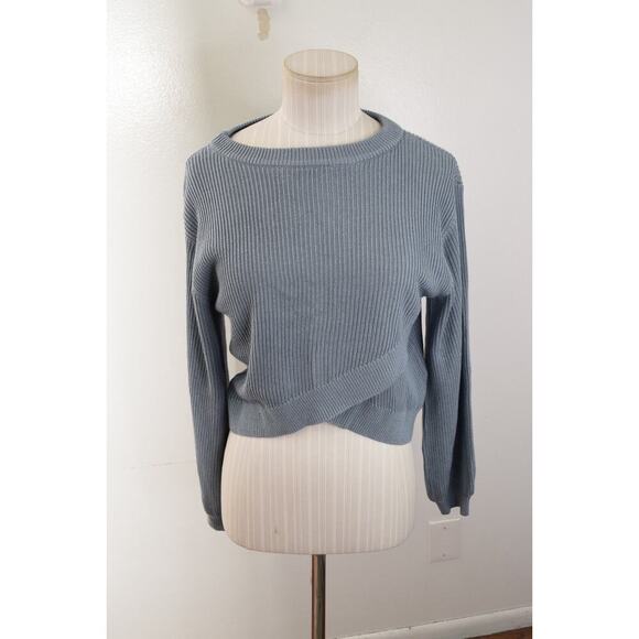 Lululemon Reversible Crossover Sweater 2 Light Blue Cashmere Blend - Picture 1 of 5